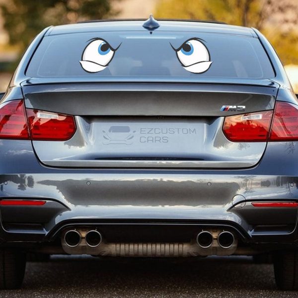 Seriously Angry Eyes Custom Car Sticker Cartoon Car Accessories