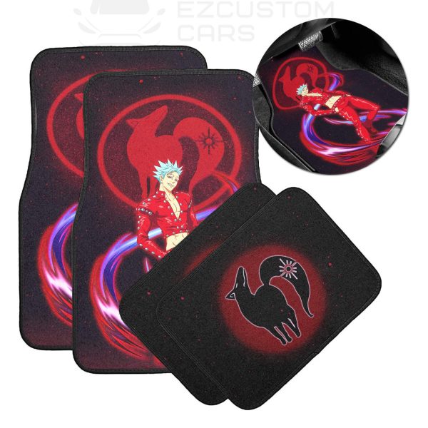 Seven Deadly Sins Anime Car Accessories Ban Custom Car Floor Mats