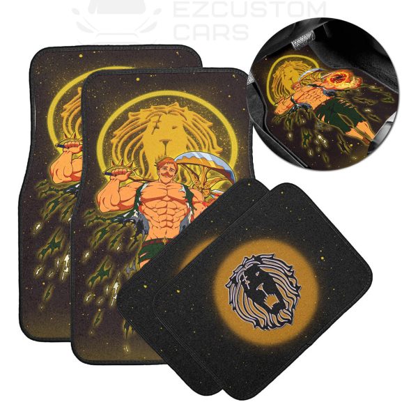 seven deadly sins anime car accessories escanor custom car floor mats 3sank