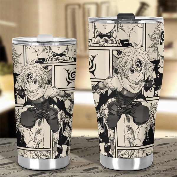seven deadly sins car accessories anime car tumblers cup meliodas mix manga mmnjd
