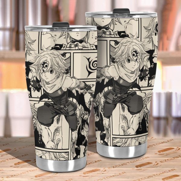 seven deadly sins car accessories anime car tumblers cup meliodas mix manga ogbzi