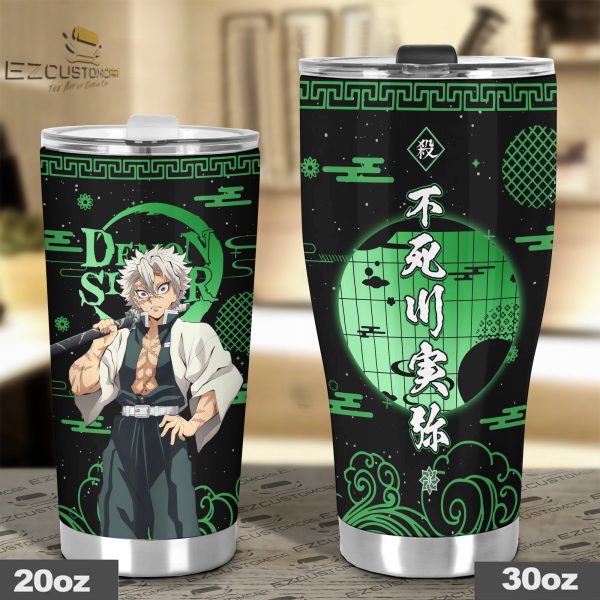 shinazugawa sanemi travel mug ideal tumbler for your demon slayer collections x5vs1