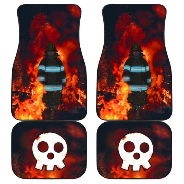 Shinra Car Floor Mats Custom Fire Force Art Anime Car Accessories