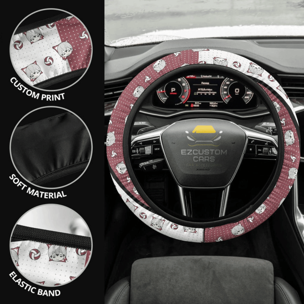 shinsuke kita anime steering wheel cover custom haikyuu anime car accessories ylqzf