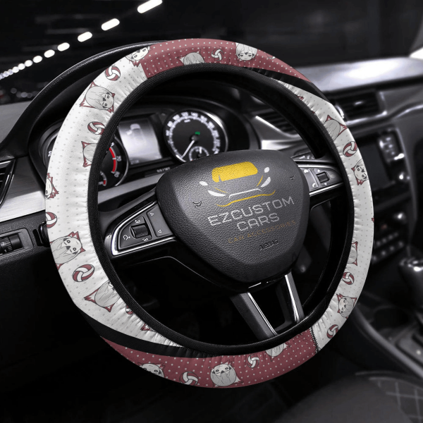 Keiji Akaashi Anime Steering Wheel Cover Custom Haikyuu Anime Car Accessories