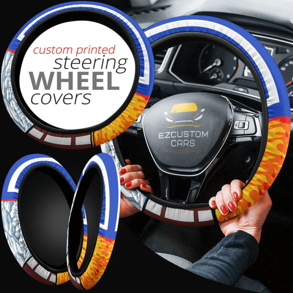 shoto todoroki anime steering wheel cover custom anime my hero academia car accessories dte36
