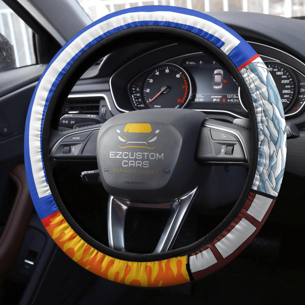 shoto todoroki anime steering wheel cover custom anime my hero academia car accessories ntlfv