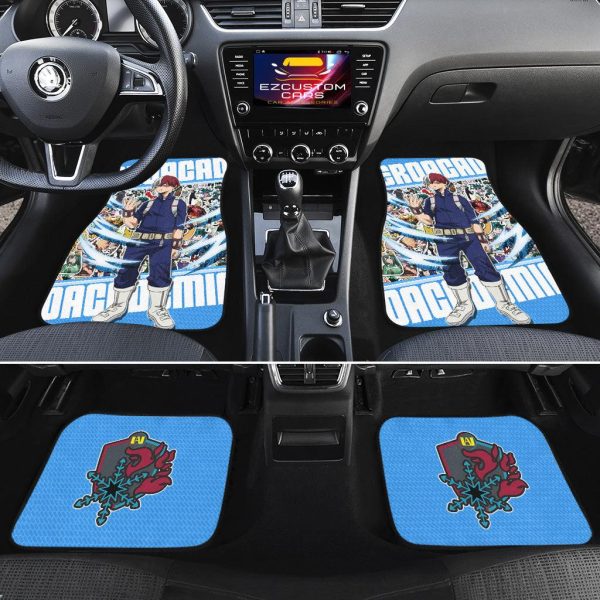 shoto todoroki car floor mats my hero academia anime car accessories rozpz