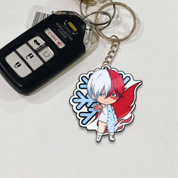 shoto todoroki keychains custom my hero academia anime car accessories b0viv