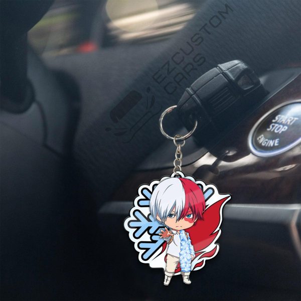 shoto todoroki keychains custom my hero academia anime car accessories hlq2f