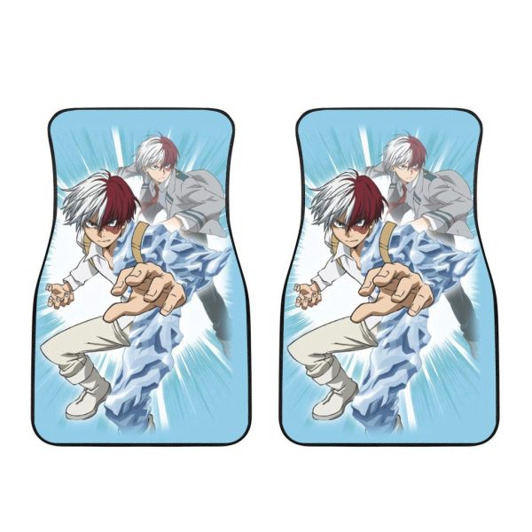 shoto todoroki mha my hero academia anime car floor mats anime car accessories deolo