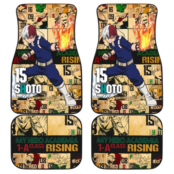 Shoto Todoroki MHA My Hero Academia Anime Car Floor Mats Anime Car Accessories