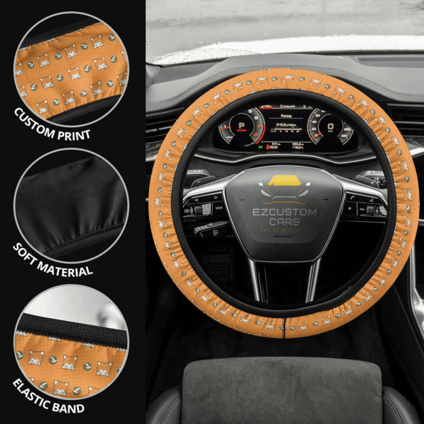 shoyo hinata anime steering wheel cover custom haikyuu anime car accessories brlft