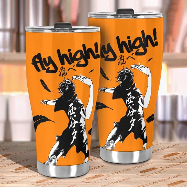 shy hinata car tumbler cup custsom haikyuu volleyball car accessories mmmvu