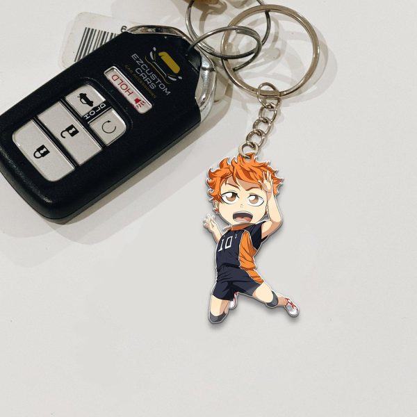 shy hinata keychains custom karasuno high haikyuu car accessories 4twdj