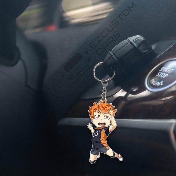 shy hinata keychains custom karasuno high haikyuu car accessories j5mwh