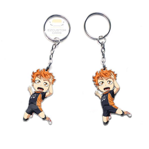 shy hinata keychains custom karasuno high haikyuu car accessories nbuhi