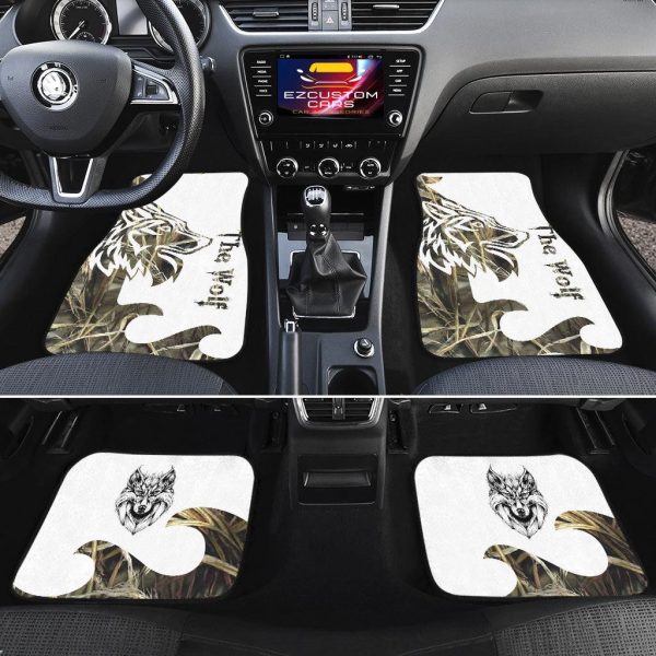 silver wolf car floor mats custom animal car accessories mdaxg