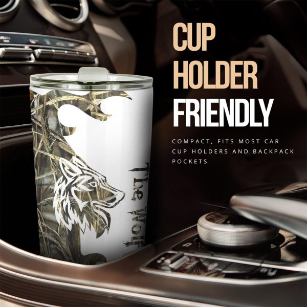Silver Wolf Car Tumbler Cup Custom Animal Car Accessories