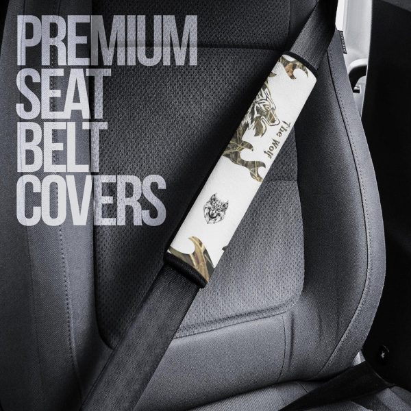 silver wolf seat belt covers custom animal car accessories dtujt