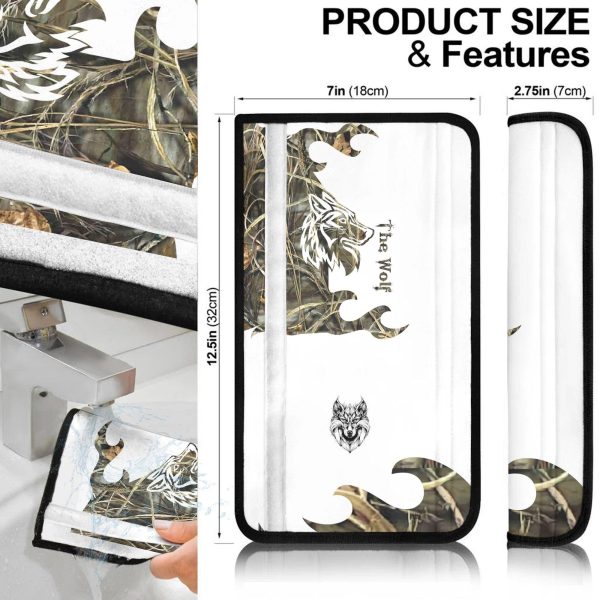 silver wolf seat belt covers custom animal car accessories kizi0