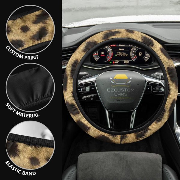 skin cheetah anime steering wheel cover custom cheetah car accessories ic5th