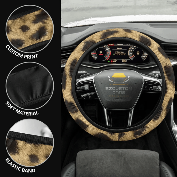 skin cheetah anime steering wheel cover custom cheetah car accessories rmlp4