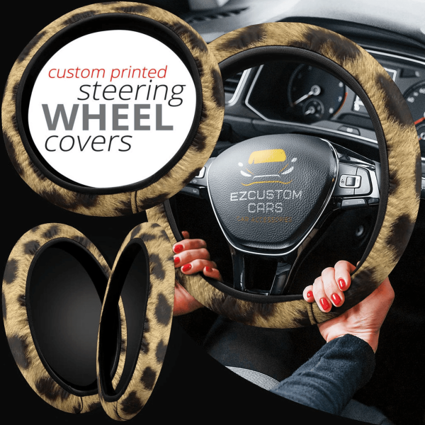 skin cheetah anime steering wheel cover custom cheetah car accessories y75vl
