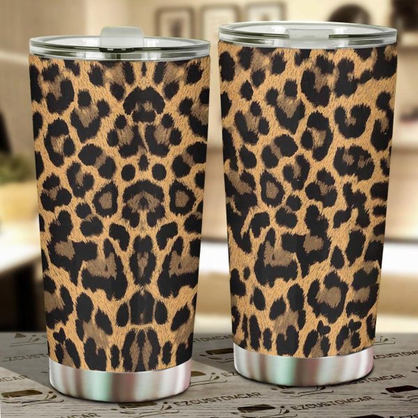 Predatory Cheetah Car Tumbler Cup Custom Cheetah Car Accessories