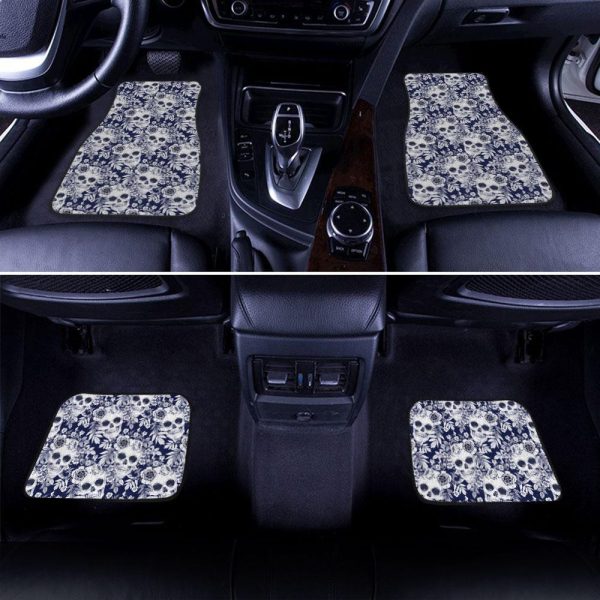 skull pattern car floor mats qajuk