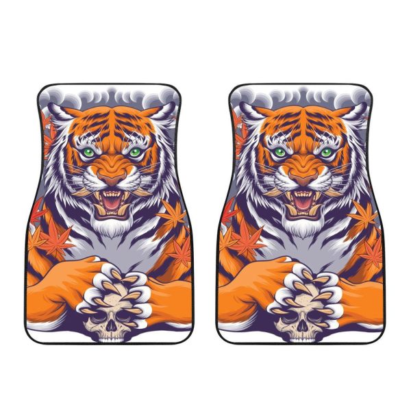 skull x tiger car floor mats custom tiger car accessories 1jioz