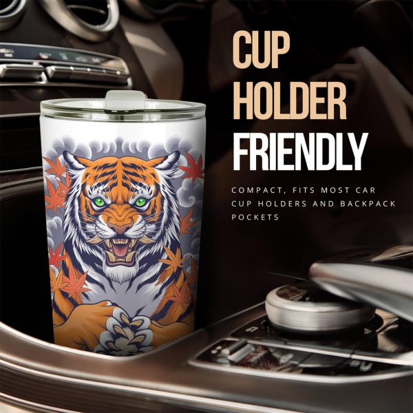 skull x tiger car tumbler cup custom tiger car accessories lv6oi