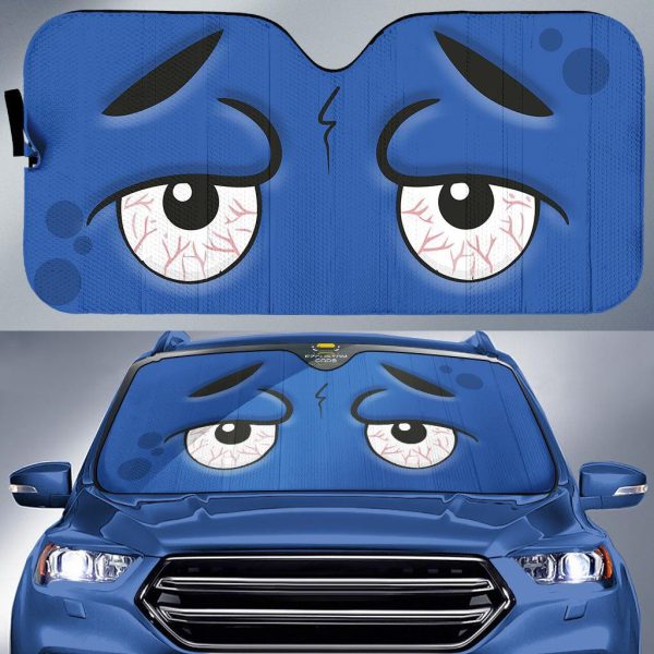 sleepless cartoon eyes car windshield sun shade aop1k