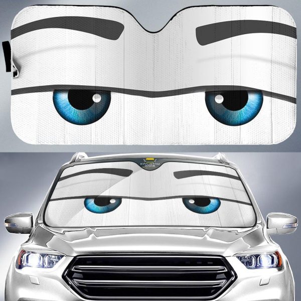 Sleepy Eyes Cartoon Custom Car Windshield Sunshades