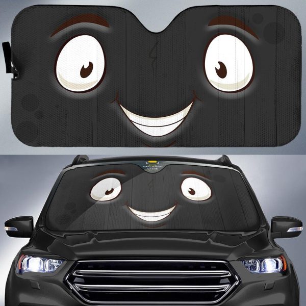 Smiling Cartoon Eyes Car Sun Shade Custom Car Accessories