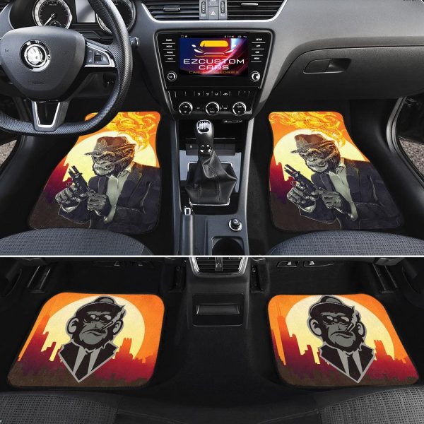smoke monkey car floor mats custom animal car accessories 4awta