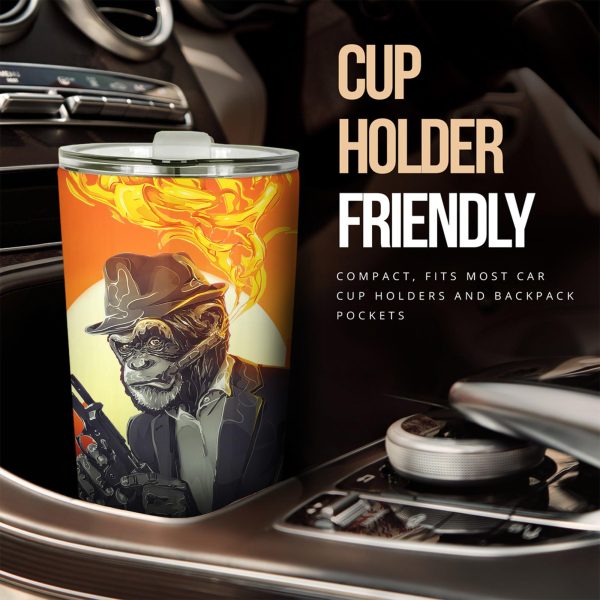 Smoke Monkey Car Tumbler Cup Custom Animal Car Accessories