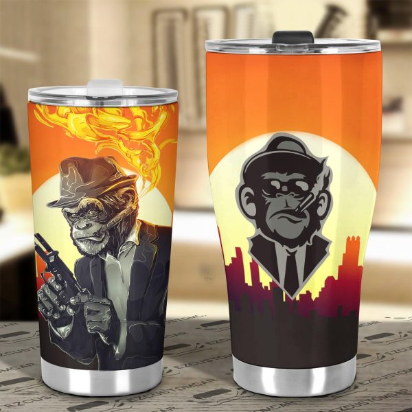 smoke monkey car tumbler cup custom animal car accessories oijql