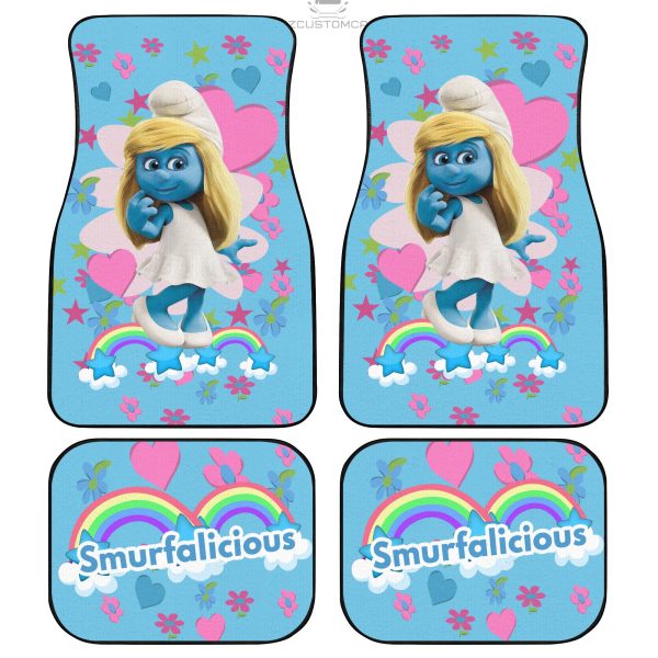 Smurfette Car Seat Covers Custom for Smurfs Car Decoration