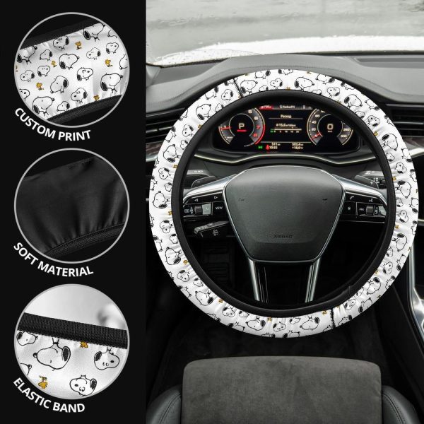 snoopy anime steering wheel cover czchb