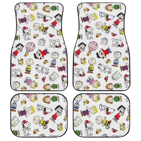 Snoopy Festival Pattern Car Floor Mats Custom Peanuts Movies Snoopy Festival Pattern Car Floor Mats Custom Peanuts Movies
