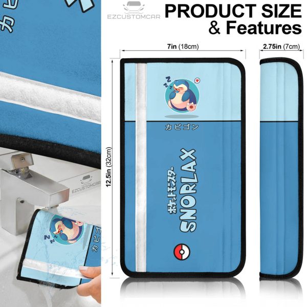 snorlax seat belt cover custom pokemon gift car accessories osvkg