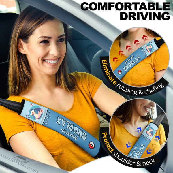 Snorlax Seat Belt cover – Custom Pokemon Gift Car Accessories