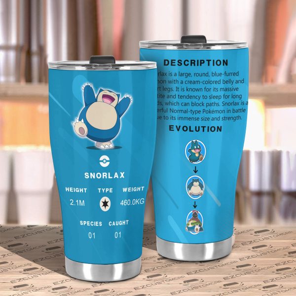 snorlax travel mug gift idea for pokemon fans pd6lc