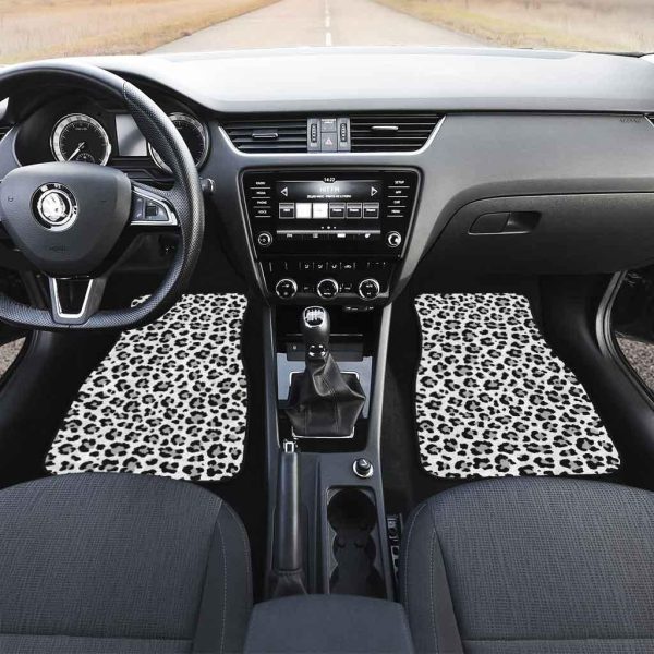 Snow Leopard Car Floor Mats Custom Skin Pattern