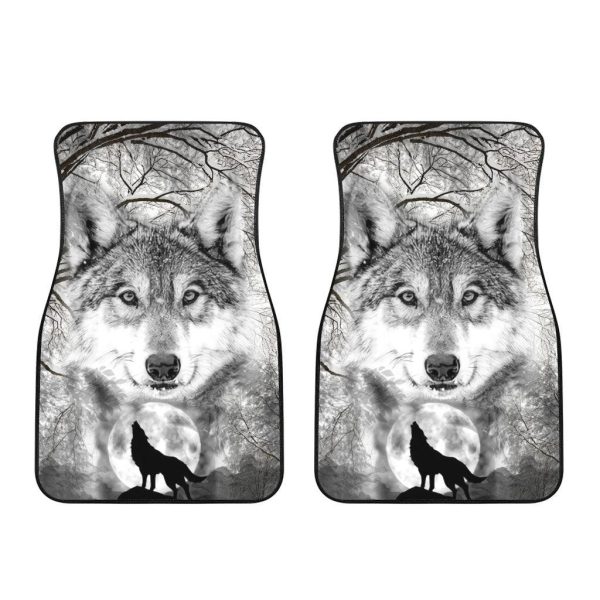 snow wolves car floor mats custom animal car accessories elcr0