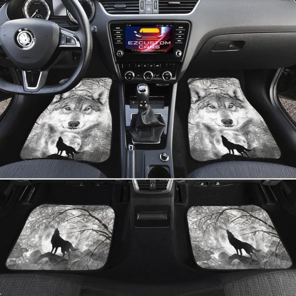 snow wolves car floor mats custom animal car accessories z8yda