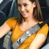 Snow Wolves Seat Belt Covers Custom Animal Car Accessories