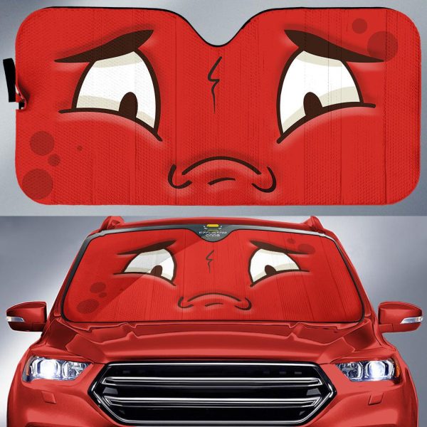 so sad cartoon eyes car sun shade custom car accessories cbntl
