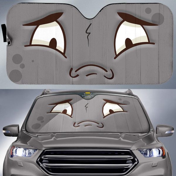 so sad cartoon eyes car sun shade custom car accessories l1qxh
